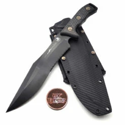 Microtech 104-2DLCCFS Arbiter Fixed Blade DLC Partial Serrated