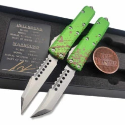 Microtech UTX-85 719-10SETZTS Hellhound & Warhound Zombie Tech Stonewash Set