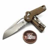 Microtech MSI S/E Tri-Grip Injection Molded Dark Earth Partial Serrated Stonewash 210T-11IMDE