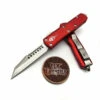 Microtech UTX-85 719W-10RDS Red Warhound Stonewash Standard