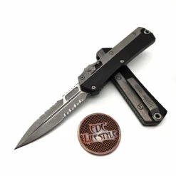 Microtech Knives Glykon 184-12AP Bayonet Apocalyptic Overlap Full Serrated Apocalyptic Standard