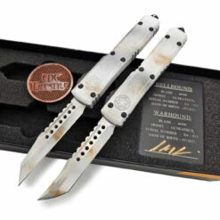 Microtech Ultratech 119-1SETSADS Hellhound Tanto & WarhoundSignature Series Star Wars Sand Trooper Deep Engraved StandardSet Of 2