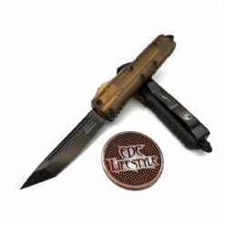 Microtech UTX-85 233-1DLCTULS Ultem Top Tanto Edge DLC Standard