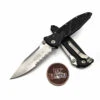 Microtech Socom Elite Manual 160-11 Black Single Edge Stonewash Partial Serrated