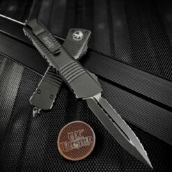 Microtech 142-3CDT Combat Troodon Cerakote Dark Tungsten Double Edge Full Serrated Black Standard -Microtech Shop 373339670 312450568104591 7505997411356028386 n 06760.1694141405