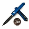 Microtech Ultratech 122-3BL Blue Double Edge Full Serrated Black Standard