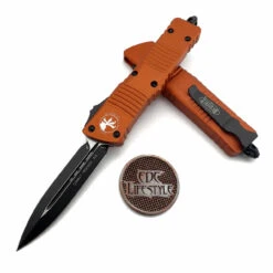 Microtech Combat Troodon 142-1OR Orange Double Edge Black Standard