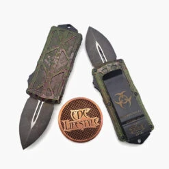 Microtech Exocet 157-1OBS Double Edge Outbreak Money Clip Knife California Legal