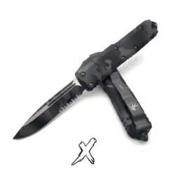 Microtech UTX-85 231-2UCS Urban Camo Single Edge Partial Serrated