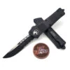 Microtech Combat Troodon 143-2T Black Tactical Single Edge Partial Serrated