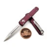 Microtech Ultratech 122-12MR Merlot Double Edge Stonewash Full Serrated