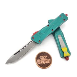 Microtech Combat Troodon 144-12BH Bounty Hunter Stonewash Tanto Full Serrated