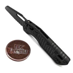 Microtech MSI S/E 210-3DLCTFRCFS Frag Carbon Fiber Handle DLC Full Serrated DLC HW - Preowned -Microtech Shop IMG 2073 02995.1693616057