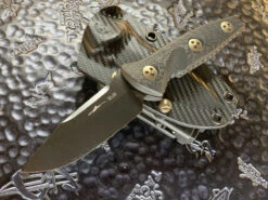 Microtech Socom Alpha Mini Single Edge DLC W/ Carbon Fiber Scales Signature Series