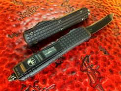 Microtech Ultratech Delta Tanto, DLC Fluted Blade, DLC Parts W/ Nickel Boron Internals. Ported Chassis -Microtech Shop MT123 1UT DS 4