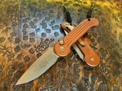 Microtech LUDT Single Edge Bronzed Apocalyptic Standard Tan