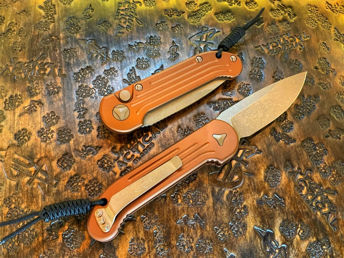 Microtech LUDT Single Edge Bronzed Apocalyptic Standard Tan 2 Microtech LUDT Single Edge Bronzed Apocalyptic Standard Tan - Image 2