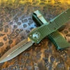 Microtech Combat Troodon Double Edge Bronzed Apocalyptic Standard OD Green