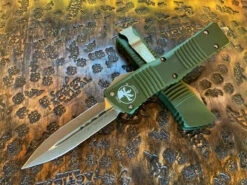 Microtech Combat Troodon Double Edge Bronzed Apocalyptic Standard OD Green