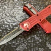 Microtech Combat Troodon Double Edge Full Serrated Red