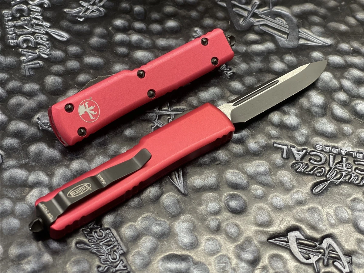 Microtech UTX-70 OTF Automatic Knife Single Edge Standard Pink 2 Microtech UTX-70 OTF Automatic Knife Single Edge Standard Pink - Image 2