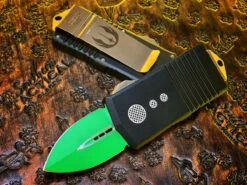 Microtech Exocet OTF Automatic Knife Double Edge Jedi Master Standard Cali Legal OTF Knife