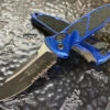 Microtech Socom Elite Auto Single Edge Part Serrated Blue