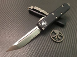 Microtech UTX85 Tanto Satin Part Serrated