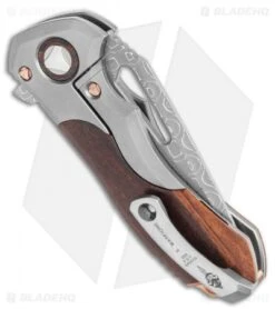 Marfione Custom Protocol Knife Ironwood Copper Accents (2.8" Gator Belly Dam.) -Microtech Shop Marfione Custom Protocol Ironwood Copper Accents 3 Gator Belly Damascus 505 MCK BHQ 118632 LS Side