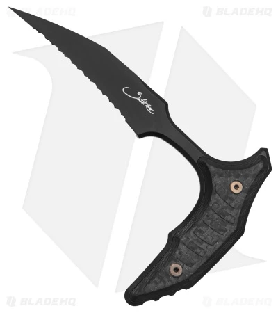 Microtech BEE S/E Wharncliffe Double Push Daggers Carbon Fiber (2.5" DLC Serr) 4 Microtech BEE S/E Wharncliffe Double Push Daggers Carbon Fiber (2.5" DLC Serr) - Image 4