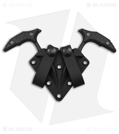 Microtech BEE S/E Wharncliffe Double Push Daggers Carbon Fiber (2.5" DLC Serr) 6 Microtech BEE S/E Wharncliffe Double Push Daggers Carbon Fiber (2.5" DLC Serr) - Image 6