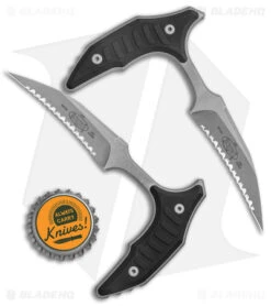 Microtech BEE S/E Wharncliffe Double Push Daggers Black G-10 (2.5" AP Full Serr) -Microtech Shop Microtech BEE SS FS Double Push Daggers AP Black G 10 Full Serr BHQ 141921 jr bottlecap