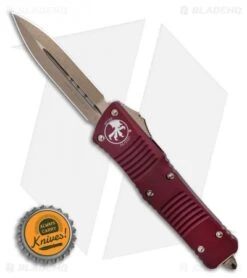 Microtech Combat Troodon D/E OTF Knife Merlot (3.8" Bronze) 142-13MR -Microtech Shop Microtech Combat Troodon D E OTF Knife Merlot 3.8 Bronze 142 13MR BHQ 124659 LS Bottlecap