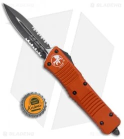 Microtech Combat Troodon D/E OTF Auto Knife Orange (3.8" Black Serr) 142-2OR -Microtech Shop Microtech Combat Troodon DE OTF Orange Black Serr 142 2OR BHQ 95398 jr bottlecap