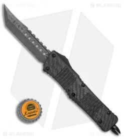 Microtech Combat Troodon Hellhound Tanto OTF CF/Silver Ti HW (3.4" Damascus) -Microtech Shop Microtech Combat Troodon Hellhound CF Silver ti hw damascus BHQ 78153 er bottlecap