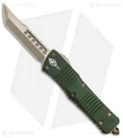 Microtech Combat Troodon Hellhound Tanto OTF Knife OD Green (3.8" Bronzed)