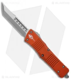 Microtech Combat Troodon Hellhound Tanto OTF Knife Orange (3.8" SW) 219-10OR