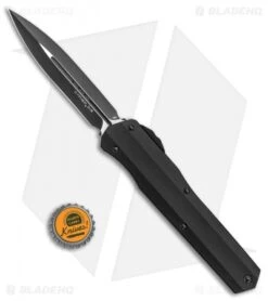 Microtech Cypher D/E OTF Automatic Knife Smooth Tactical (4" Black) 242-1T -Microtech Shop Microtech Cypher DE Tactical Black 242 1T BHQ 81996 er bottlecap jr 2