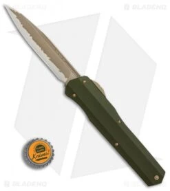 Microtech Cypher S/E OTF Automatic Knife Smooth OD Green (4" Katana) 241-1KAOD -Microtech Shop Microtech Cypher SE OD Green Katana BHQ 85496 er bottlecap