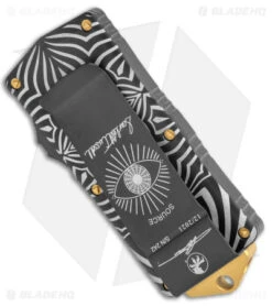 Microtech Exocet Source D/E Dagger CA Legal OTF Automatic Knife (1.9" Black) -Microtech Shop Microtech Exocet DE Ca Legal OTF Auto Source Black Gold BHQ 140631 jr side