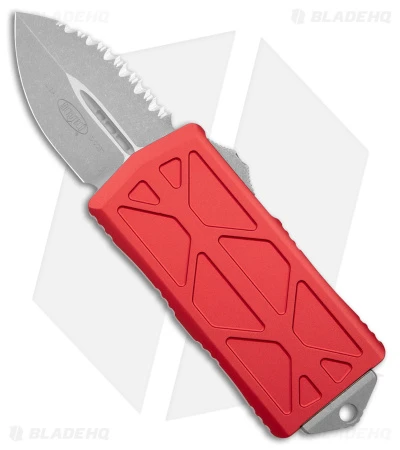 Microtech Exocet Dagger CA Legal OTF Auto Knife Red (1.9" Apocalyptic Serr) 1 Microtech Exocet Dagger CA Legal OTF Auto Knife Red (1.9" Apocalyptic Serr)