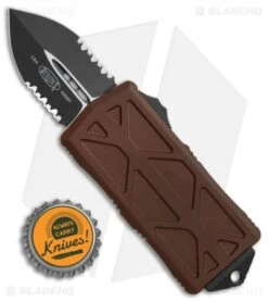 Microtech Exocet Dagger CA Legal OTF Automatic Knife Tan (1.9" Black Serr) -Microtech Shop Microtech Exocet Dagger CA Legal OTF Auto Tan Black Serr 157 2TA BHQ 116138 jr bottlecap
