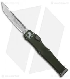 Microtech Halo VI Tanto OTF Automatic Knife OD Green (4.4" Satin Serr) 250-5 OD