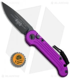 Microtech LUDT Automatic Knife Violet (3.4" Black) 135-1VI -Microtech Shop Microtech LUDT Auto Violet Black 135 1VI BHQ 72398 jr bottlecap