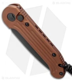 Microtech Shop -Microtech Shop Microtech LUDT Automatic Knife Tan 3.4 Black135 1TA BHQ 8566 LS Spine