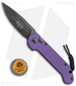 Microtech LUDT Automatic Knife Purple (3.4" Black) 135-1PU -Microtech Shop Microtech LUDT Prpl Black 135 1PU BHQ 69021 jr bottlecap 1