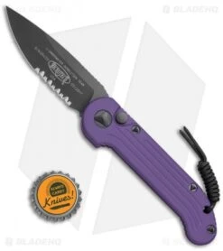 Microtech LUDT Automatic Knife Purple (3.4" Black Serr) 135-2PU -Microtech Shop Microtech LUDT Prpl Black Serr 135 2PU BHQ 69023 jr bottlecap