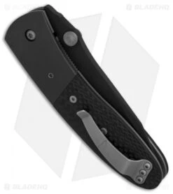 Microtech Lightfoot LCC D/A Automatic Knife Carbon Fiber (3.5" Black Serr) 05/01 -Microtech Shop Microtech Lightfoot LCC DA CF Black Serr BHQ 9555 er side