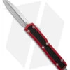 Microtech Makora Signature D/E OTF Automatic Knife Red (3.4" Stonewash)