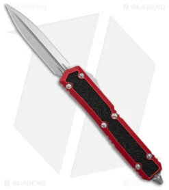 Microtech Makora Signature D/E OTF Automatic Knife Red (3.4" Stonewash)